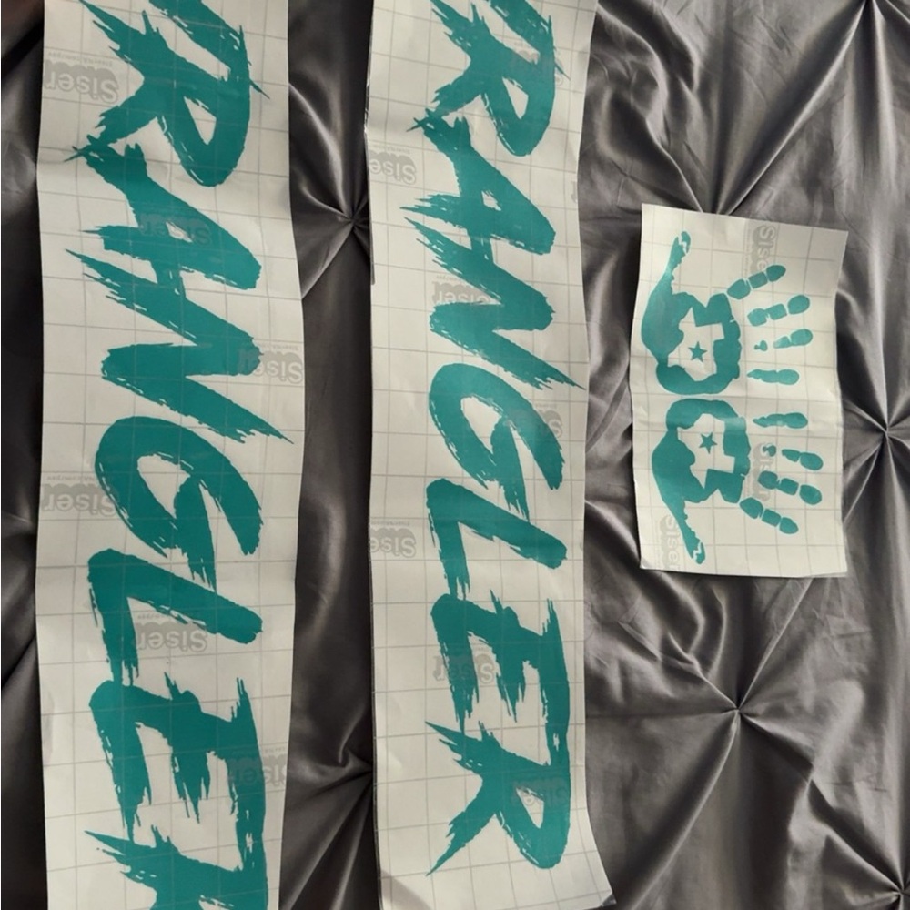 Wrangler Teal Graphic Decal Set